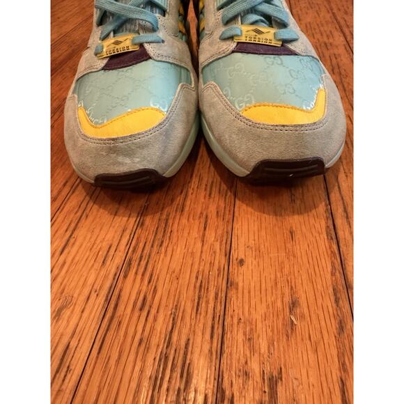 adidas Gucci x ZX 8000 Aqua GG Monogram Size 9 New W/ Defect - Picture 4 of 10